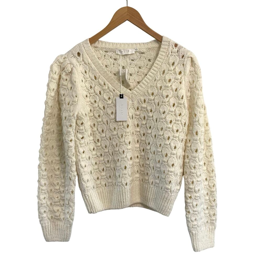 ASTR The Label Wool blend Chunky Open Knit Sweater Women’s Size Medium